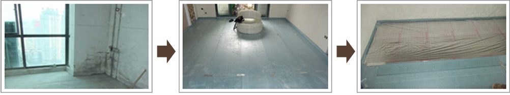 A0E清掃施工現場 鋪設保溫板 貼反射膜